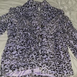 Purple cheetah Jacket Fashiona